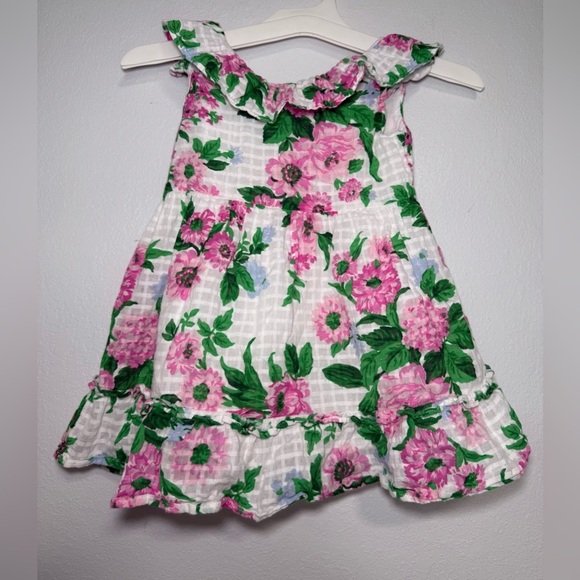 Janie and Jack multicolor floral ruffle Floral Dress 3T - Picture 2 of 4